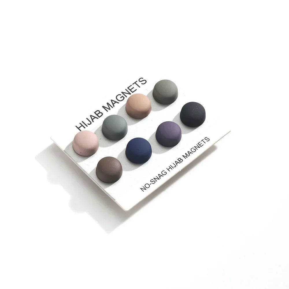Aimant Hijab Magnétique – Pack de 8 | Fixation Sans Épingle