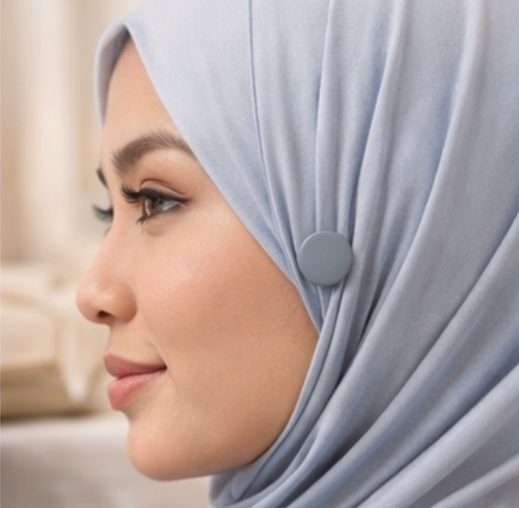 Aimant Hijab Magnétique – Fixation Sans Épingle (Pack de 2)