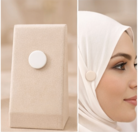 Aimant Hijab Magnétique – Fixation Sans Épingle (Pack de 2)