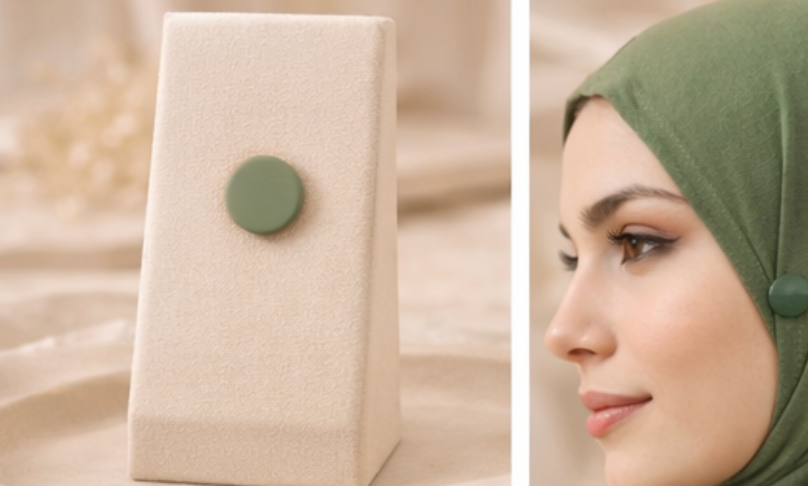 Aimant Hijab Magnétique – Fixation Sans Épingle (Pack de 2)