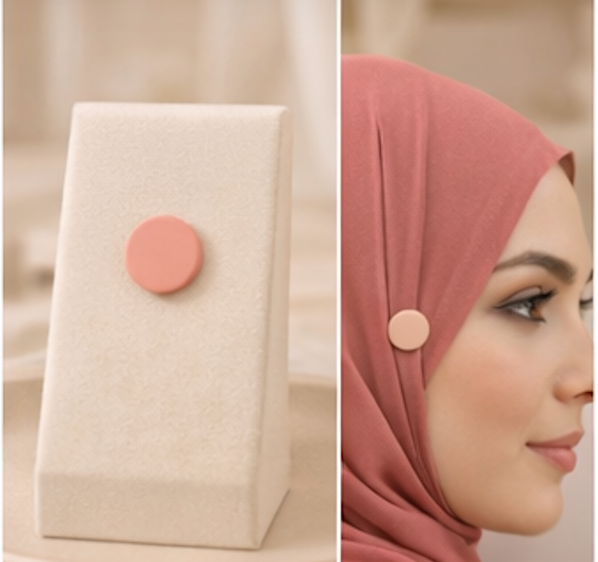 Aimant Hijab Magnétique – Fixation Sans Épingle (Pack de 2)