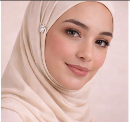 Broche Magnétique Fleur Cristal – Aimant Hijab Bijou