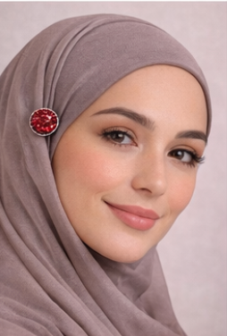 Broche Magnétique Hijab Strass Coloré – Aimant Foulard Sans Trou
