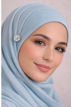 Broche Magnétique Hijab Strass Coloré – Aimant Foulard Sans Trou