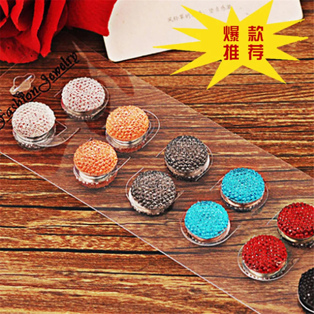 Broche Magnétique Hijab Strass Coloré – Aimant Foulard Sans Trou