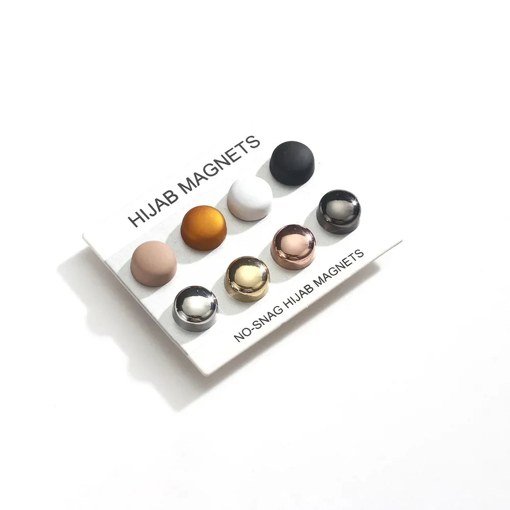 Aimant Hijab Magnétique – Pack de 8 | Fixation Sans Épingle