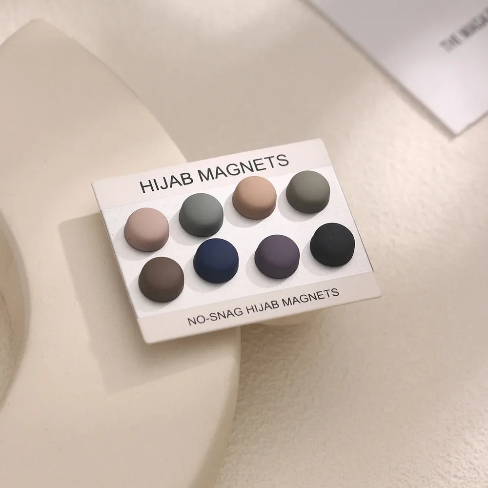 Aimant Hijab Magnétique – Pack de 8 | Fixation Sans Épingle