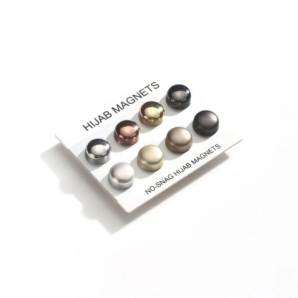 Aimant Hijab Magnétique – Pack de 8 | Fixation Sans Épingle