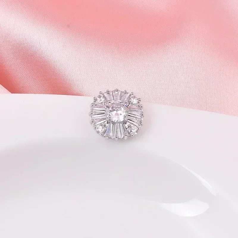 Broche Magnétique Fleur Cristal – Aimant Hijab Bijou