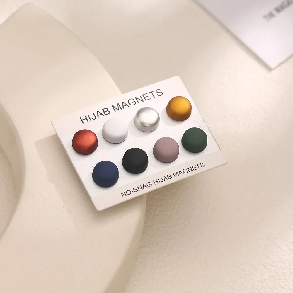 Aimant Hijab Magnétique – Pack de 8 | Fixation Sans Épingle