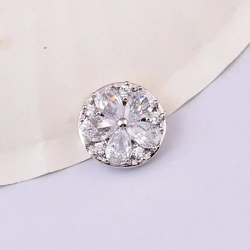 Broche Magnétique Fleur Cristal – Aimant Hijab Bijou
