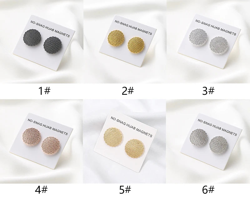 Magnet Hijab Élégant – Broche Magnétique Discrète (Pack de 2)