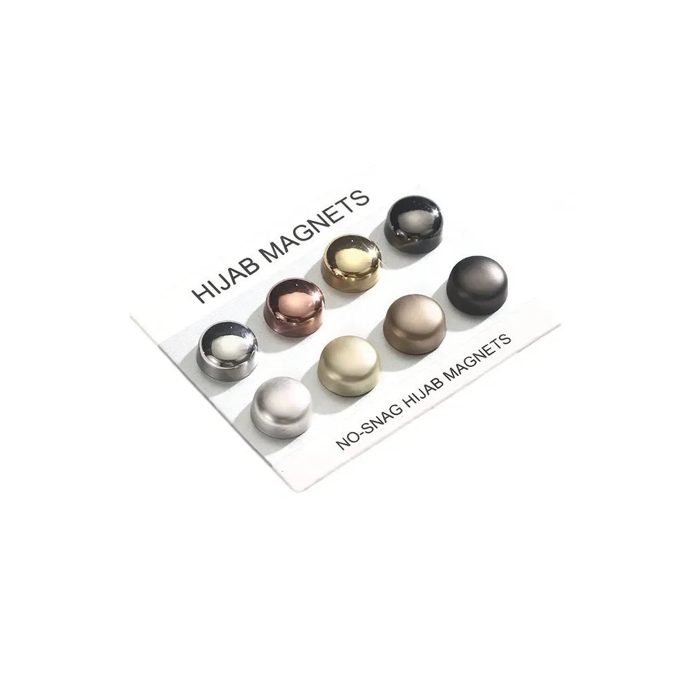 Aimant Hijab Magnétique – Pack de 8 | Fixation Sans Épingle