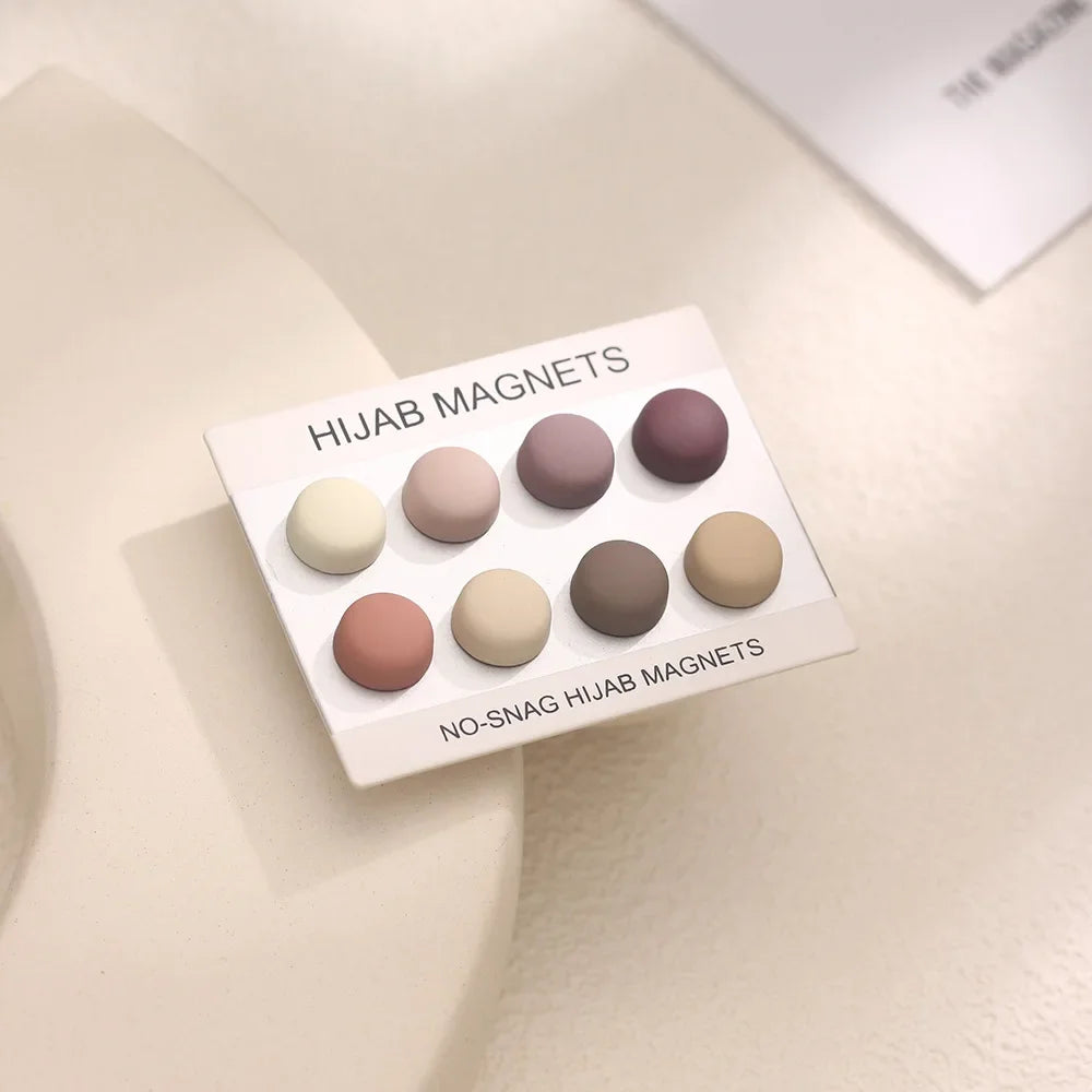 Aimant Hijab Magnétique – Pack de 8 | Fixation Sans Épingle