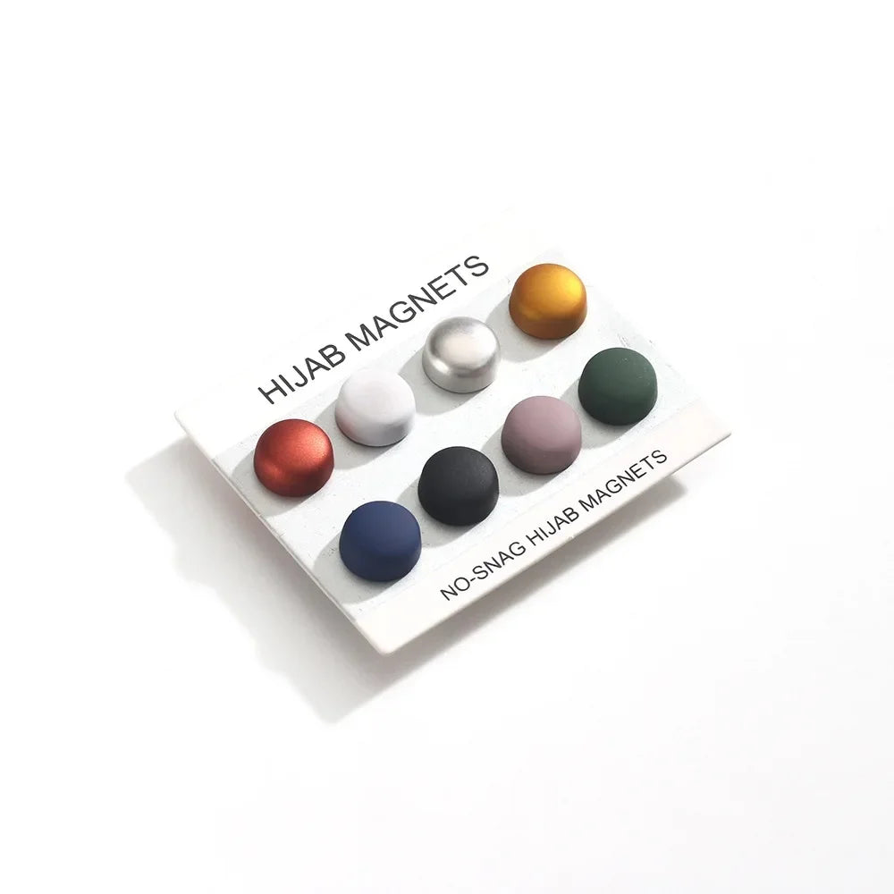 Aimant Hijab Magnétique – Pack de 8 | Fixation Sans Épingle